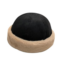 Nouveau chapeau bob en daim doublé polaire pour l'automne/hiver, chaud, 100% coton, style coréen, vintage, unisexe, polyvalent, tendance, chic