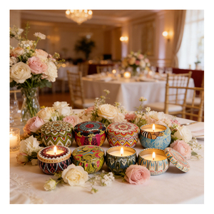 Recipiente Metálico Decorativo Vacío con Tapa, Contenedor Blanco Mate, Exhibición de Muestras, Programa de Comercialización al por Mayor - Product Image 5