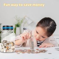 Produits en livraison directe uniquement Grande tirelire numérique pour adultes avec compteur de pièces de monnaie LCD 1 pot d'argent d'une capacité de 8L pour toutes les pièces de monnaie