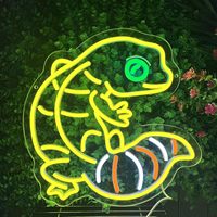 Enseigne néon personnalisée animaux Ours Chat Chien Loutre Panda Lapin Renard Lumière murale LED pour Magasin Café Chambre