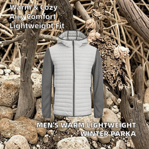 Men's Casual Winter Parka <b>Jacket</b> High Street Fashionable Warm Breathable Puffer Coat Streetwear Lightweight <b>Canvas</b> Plain Dyed - Product Image 2