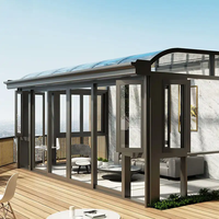 Solárium Moderno de Techo Plano de Aluminio con Doble Acristalamiento Low-E, Insonorizado, Jardín de Invierno para Hotel y Villa