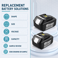 Baterai Li-ion 18V BL1860 BL1850 BL1840 BL1830 untuk Perkakas Tanpa Kabel Mak, Paket Baterai Pengganti, Pabrik Sumber OEM