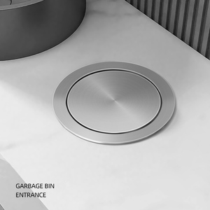 Built-In Bathroom Toilet Waste <strong>Bin</strong> <strong>Cover</strong> with Rolling Lid 304 Stainless Steel Space Saving Design - Product Image 6