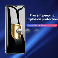 Protection d'écran en verre trempé anti-espion 3D 9H de haute qualité pour iPhone 14, 15 et 16