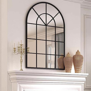 Venta Directa de Fábrica, <span class=keywords><strong>Espejo</strong></span> Decorativo de Pared Grande con Marco de Hierro Negro, Dorado y <span class=keywords><strong>Blanco</strong></span>, Estilo Moderno, para Sala de Estar, Alta Calidad - Product Image 6