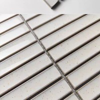 Carreaux muraux en céramique minces de style minimaliste moderne, série 22*145mm, finition mate, surface plate en forme de croissant, carreaux artistiques