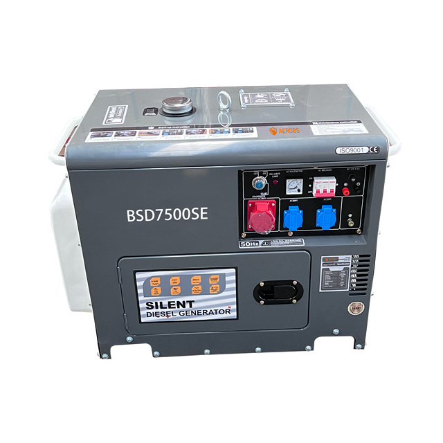 50Hz 230V 380V Electric Start Silent Diesel Generator Set 5.5kW with ATS