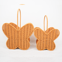 Panier de pique-nique moderne pour enfants, pour pique-niques, fêtes, en plastique écologique, en forme de papillon, avec poignée pour le stockage des aliments, camping en plein air