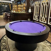 Table de billard ronde multifonctionnelle haut de gamme - Table de billard moderne et élégante avec plusieurs options de couleurs pour la maison