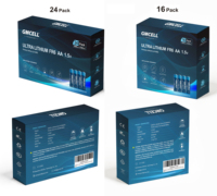 Batterie GMCELL AAA FR03 1.5V 1200mAh Li-FeS2, conforme aux normes environnementales, certifications CE et UL complètes, pour thermomètres numériques