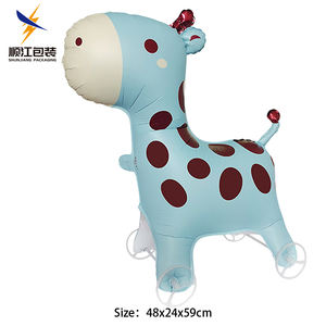Karikatür hayvan folyo balonlar mezuniyet sevgililer günü doğum günü için geri okul partileri ayakta yürüyüş tekerlekli balonlar - Product Image 3