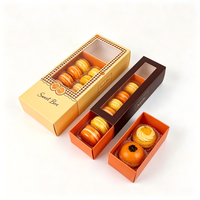 Boîte en papier personnalisée pour 12 macarons avec fenêtre transparente, fabriquée avec des matériaux recyclés pour l'emballage alimentaire, ensemble de boîtes à macarons