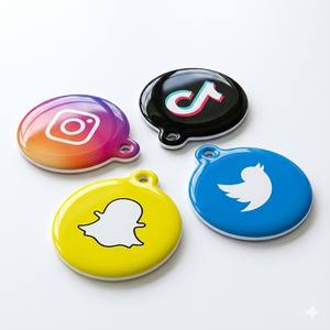 Llavero NFC para Compartir en Redes Sociales 13.56MHz RFID Impermeable de PVC PET Tarjeta de Visita para Reseñas de Instagram y <span class=keywords><strong>Google</strong></span> - Product Image 5