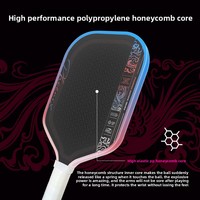 Raquette de pickleball T700 en fibre de carbone brute, mousse thermoformée de 16 mm injectée au périphérique, approuvée USAPA