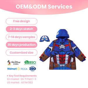 Vêtements de Captain America pour enfants en gros, design isolé, adapté aux marchés européens et américains, expédition rapide - Product Image 1