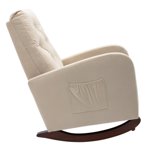Fauteuil à bascule inclinable super confortable de style minimaliste, tissu en lin, couleur personnalisée pour la maison, le bureau, le salon, la chambre à coucher - Product Image 6