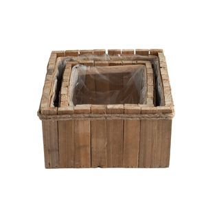 फैक्टरी थोक आयताकार लकड़ी के फूल प्लांटर लकड़ी लाइविंगरूम सेट यूरोपी शैली फ्लोरोपम सेट - Product Image 3