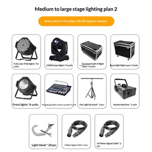 ชุดไฟเวที LED ปรับแต่งได้ พร้อมขาตั้งและสายเคเบิลควบคุม DMX ออกแบบมาสำหรับการจัดแสดงในสถานที่ขนาดเล็ก กลาง และใหญ่ - Product Image 2