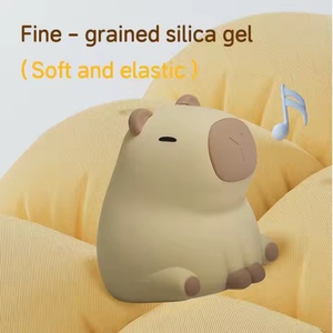 USB Rechargeable 7-Color <b>LED</b> <b>Night</b> <b>Light</b> Minimalist Style Kids' Bedroom Desk Lamp Silicone Bedside Table 5V for Middle Beds - Product Image 4
