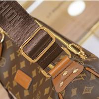 Sac Hobo Monogramme Vintage Tendance 2026 Luxe Discret, Sac à Bandoulière en Cuir Polyester avec Logo Personnalisé pour Femme, Fabrication OEM, Édition Été Unique