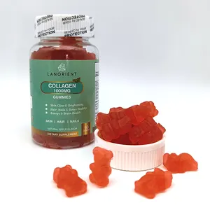 Doğal bitkisel vitamini ve takviyeleri ayı Vegan biyotin kollajen Gummies saç cilt çivi