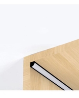 Profilé d'éclairage LED d'angle pour plafond à faible MOQ, en aluminium extrudé à 45 degrés, avec diffuseur de canal LED 3M