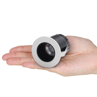 Spot encastré commercial anti-éblouissement 3W noir, mini spot LED COB encastré 1W