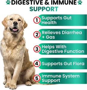 Probiotics-mascarillas para perros, probióticos para el alivio de alergias, multivitamina masticable, con glucosamina - Product Image 2