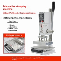 Presse à chaud manuelle WL-ST03 pour le marquage à chaud, l'embossage, le lettrage et l'indentation sur les étiquettes en cuir, affichage numérique