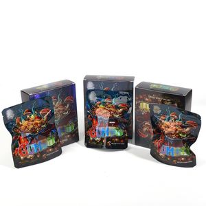 Paquets refermables personnalisés de 3.5g 8e Plug Cookie Candy Cali sacs exotiques <span class=keywords><strong>en</strong></span> mylar découpés à l'emporte-pièce avec boîtes, ensemble d'emballage holographe - Product Image 3