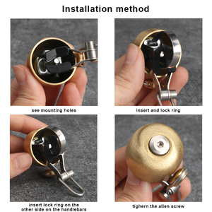 Timbre de Bicicleta Clásico Retro RIDERACE, Sonido Fuerte y Claro, para Bicicletas de Montaña, Carretera y Plegables, Anillo de Cobre para Manillar, Alarma de Seguridad - Product Image 5