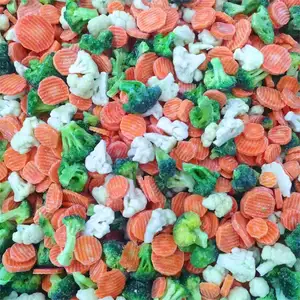 मिश्रित सब्जियाँ ब्रोकोली सफेद फूलगोभी गाजर के टुकड़े जमे हुए मिश्रित कैलिफोर्निया