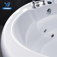 Baignoire de massage autoportante en acrylique haute brillance OEM/ODM avec robinet intégré, commande intelligente, spa portable pour hôtel, villa, appartement