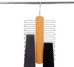 Massivholz-Krawattenhalter, einstufiger Krawatten- und Kleinartikelständer, Schal- und Gürtelhalter zur Kleiderorganisation - Product Image 6