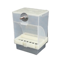 Cage de graine suspendue en plastique acrylique, 1 pièce, bouddha africain amour, oiseaux nourriture, automatique avec accessoires sur support
