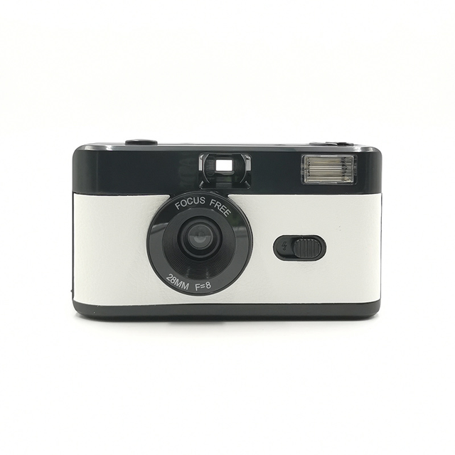 35mm Reusable Mini Film Camera with Flash Colorful ABS Shell Vintage Style Point and Shoot Camera for Street Photography