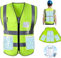 Gilet Refrigerante Personalizzato OEM con Pacchi Ghiaccio, Riflettente, Classe 3 ANSI, per il Raffreddamento Estivo, Gilet di Sicurezza per Edilizia e Sanificazione