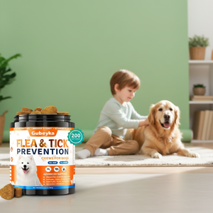 Friandises à mâcher pour chiens contre les puces et les <span class=keywords><strong>tiques</strong></span>, soutien immunitaire naturel, santé de la peau et du pelage, toutes races et âges, saveur poulet, ODM&OEM - Product Image 2