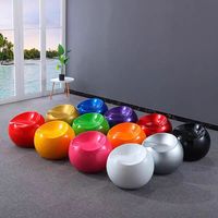 Ensembles de chaises et tabourets en plastique en forme de pomme, modernes et confortables, pour salle à manger, extérieur, parc, centre commercial, mobilier public, résistant à l'eau