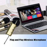 Microphone sans fil à verrouillage automatique de fréquence par récepteur GAW-009B, batterie au Lithium amovible de grande capacité