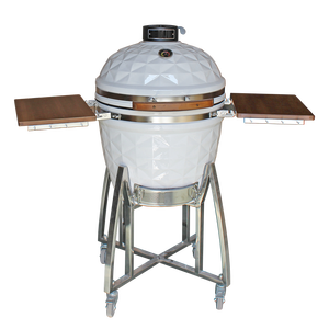Barbecue Kamado Auplex de 22 pouces en acier inoxydable de qualité supérieure, grand chariot vert pour barbecue au charbon de bois, camping, <span class=keywords><strong>cuisson</strong></span> - Product Image 1