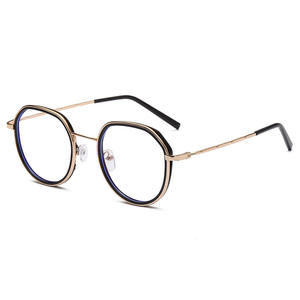 ZZ9902 nuevas <span class=keywords><strong>gafas</strong></span> ópticas redondas de Metal Retro moda polígono miopía <span class=keywords><strong>gafas</strong></span> marco hombres mujeres <span class=keywords><strong>gafas</strong></span> de <span class=keywords><strong>ordenador</strong></span> - Product Image 1