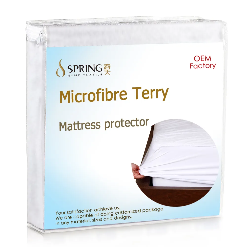 100% polyester microfibre éponge serviette protecteur matelas protecteur De cama imperméable à l'eau profonde 30 drap de lit imperméable