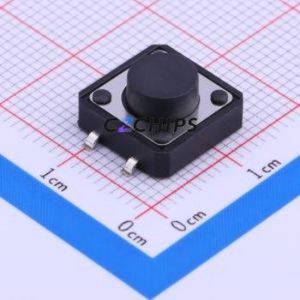 TSA123G60-250 Tactile Switch SMD Switch Single Pole Single Throw Round Button 2.5N Vertical Mount - Product Image 1