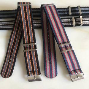 Correa de reloj de nylon Sustituto 150 300 <span class=keywords><strong>m</strong></span> 007 James <span class=keywords><strong>Bonny</strong></span> Dragon Canvas Azul Negro Correa de reloj Hombres y Mujeres 20 mm - Product Image 3