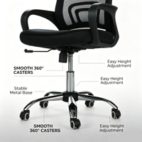 Mobilier de bureau : Chaises de travail confortables, chaises de bureau ergonomiques, chaises d'ordinateur à dossier haut en maille
