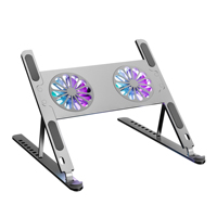 Boneruy Produits Tendances Support de Refroidissement Pliable Réglable à 8 Angles pour Ordinateur Portable et de Bureau