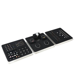 Da Đen tủ đồ trang sức bông tai vòng tai mặt dây chuyền bao bì giá khay Showcase trang sức hiển thị cho cửa hàng truy cập - Product Image 1