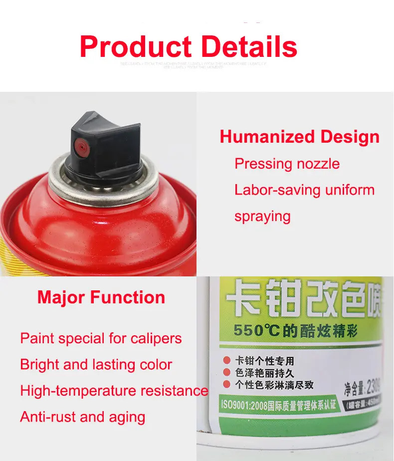 Vernice Spray professionale pinza protettiva per freni ad alta resistenza al calore